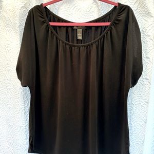 INC XL cold shoulder blouse black